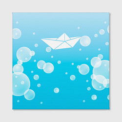 Холст квадратный Бумажный кораблик, цвет: 3D-принт — фото 2