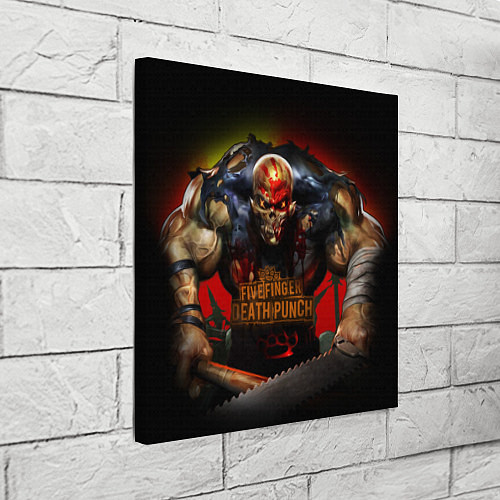 Картина квадратная Five Finger Death Punch Skull / 3D-принт – фото 3