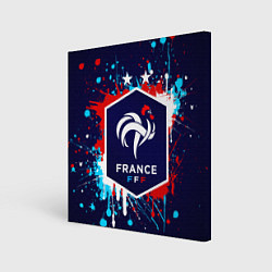 Холст квадратный Сборная Франции, цвет: 3D-принт