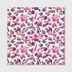Холст квадратный Геометрический розовый, цвет: 3D-принт — фото 2