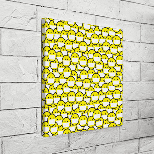 Картина квадратная Смайлики в Масках / 3D-принт – фото 3