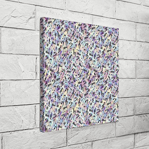Картина квадратная Музыкальные Ноты / 3D-принт – фото 3