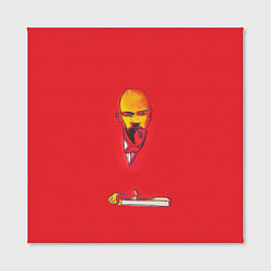 Холст квадратный Энди Уорхол - Красный Ленин, цвет: 3D-принт — фото 2