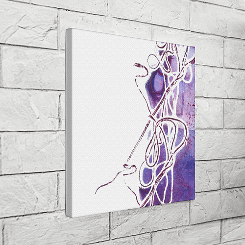 Картина квадратная Фиолетовые нити / 3D-принт – фото 3