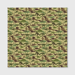 Холст квадратный Динозавры камуфляж, цвет: 3D-принт — фото 2