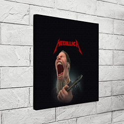 Холст квадратный James Alan Hetfield METALLICA Z, цвет: 3D-принт — фото 2