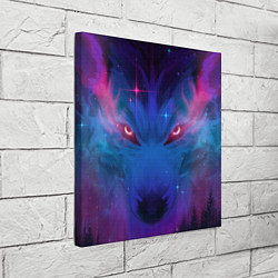 Холст квадратный Космо Волк, цвет: 3D-принт — фото 2