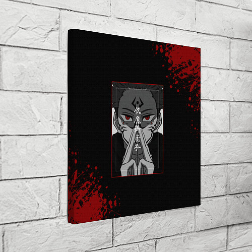 Картина квадратная МАГИЧЕСКАЯ БИТВА SUKUNA / 3D-принт – фото 3