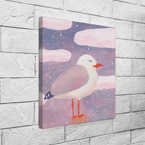 Картина квадратная Отдыхающая чайка / 3D-принт – фото 3