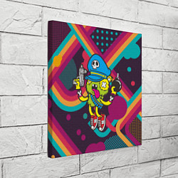 Холст квадратный Crazy Bomberman, цвет: 3D-принт — фото 2