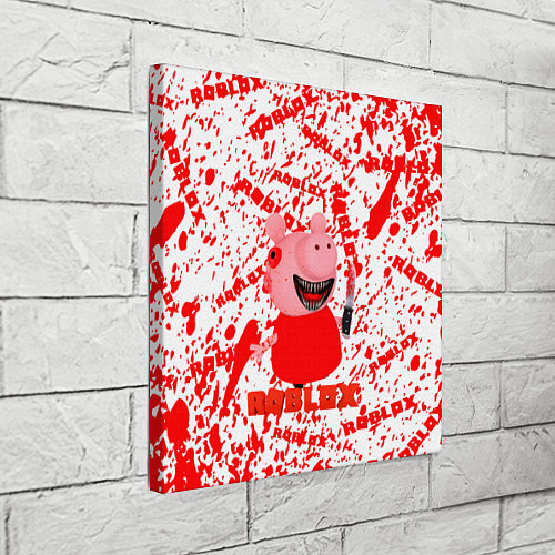 Картина квадратная Roblox piggyСвинка Пигги / 3D-принт – фото 3