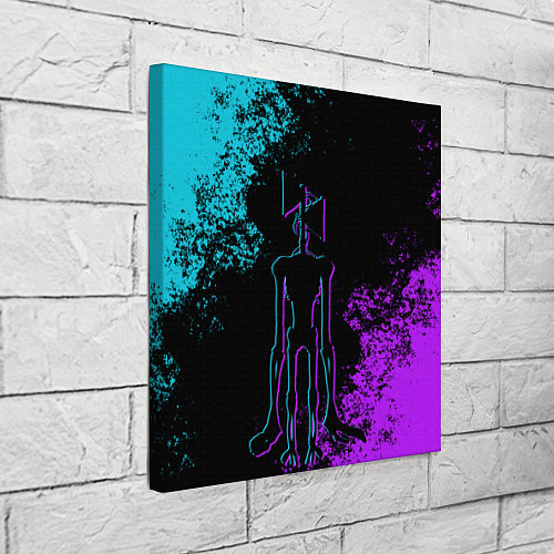 Картина квадратная НЕОНОВЫЙ СИРЕНОГОЛОВЫЙ / 3D-принт – фото 3