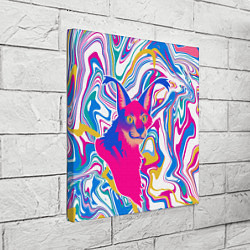 Холст квадратный Floppa Art, цвет: 3D-принт — фото 2