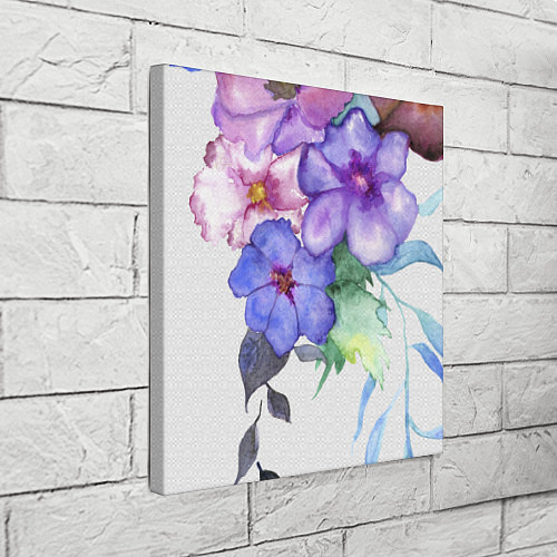 Картина квадратная Акварель цветы / 3D-принт – фото 3