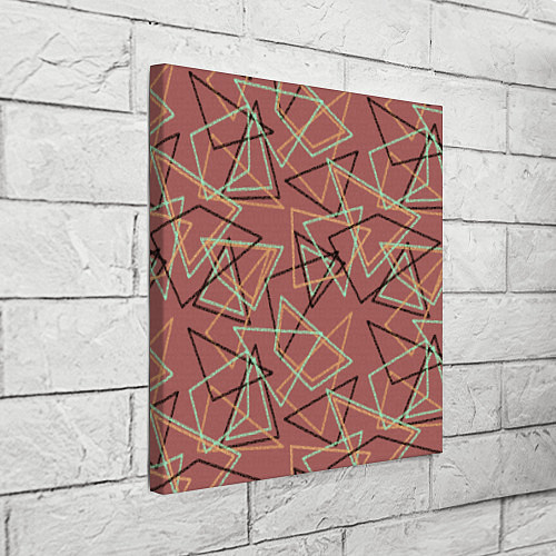 Картина квадратная Террактовый геометрический / 3D-принт – фото 3