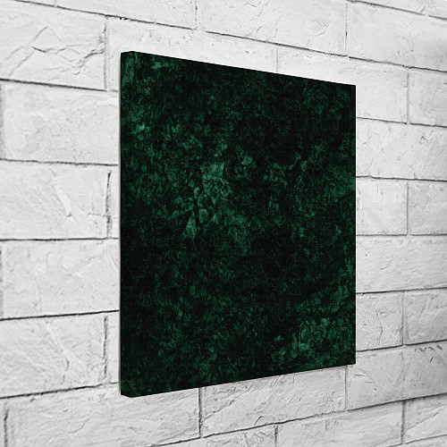 Картина квадратная Темно-зеленый мраморный узор / 3D-принт – фото 3