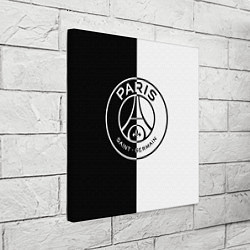 Холст квадратный ФК ПСЖ PSG BLACK & WHITE, цвет: 3D-принт — фото 2