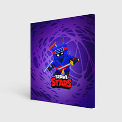 Холст квадратный Ninja Ash Brawl Stars Эш, цвет: 3D-принт