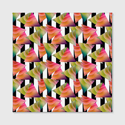 Холст квадратный Абстрактный полосатый узор, цвет: 3D-принт — фото 2