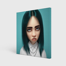 Холст квадратный Billie Eilish: 3D, цвет: 3D-принт