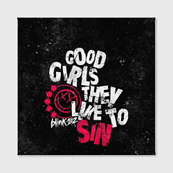 Холст квадратный Blink 182, Good Girl, цвет: 3D-принт — фото 2