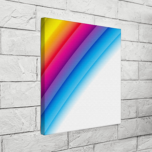 Картина квадратная РАДУЖНЫЕ ПОЛОСЫ RAINBOW Z / 3D-принт – фото 3