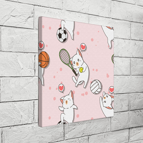 Картина квадратная Спортивные котики Мяу спорт Z / 3D-принт – фото 3