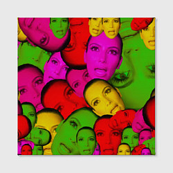 Холст квадратный Crazy Kim Kardashian, цвет: 3D-принт — фото 2