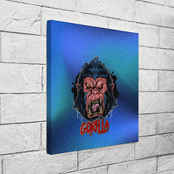 Холст квадратный Gorilla hard, цвет: 3D-принт — фото 2