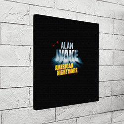 Холст квадратный Alan Wake триллер, цвет: 3D-принт — фото 2