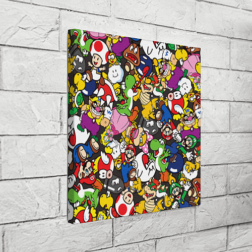 Картина квадратная Mario ALLSTARS / 3D-принт – фото 3