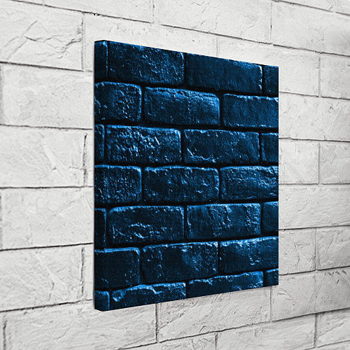 Картина квадратная Неоновая, кирпичная стена / 3D-принт – фото 3
