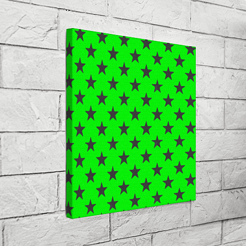 Картина квадратная Звездный фон зеленый / 3D-принт – фото 3