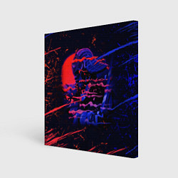 Холст квадратный Neon Samurai Неоновый Самурай, цвет: 3D-принт