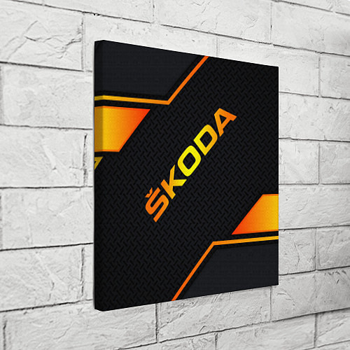 Картина квадратная Skoda Gold Шкода / 3D-принт – фото 3