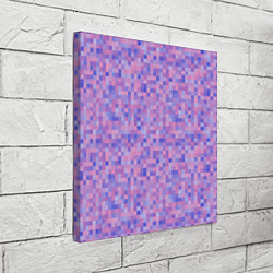 Холст квадратный Сиреневая пиксельная абстракция, цвет: 3D-принт — фото 2