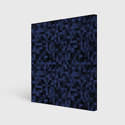 Холст квадратный Темная пиксельная абстракция, цвет: 3D-принт
