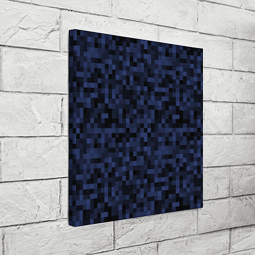 Картина квадратная Темная пиксельная абстракция / 3D-принт – фото 3
