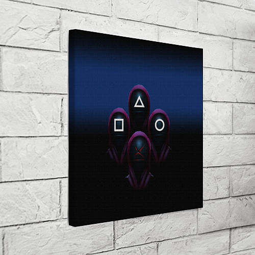 Картина квадратная GUARDS SQUID GAME / 3D-принт – фото 3