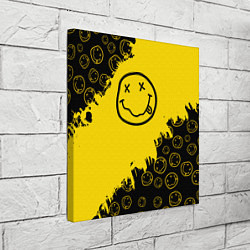 Холст квадратный Nirvana Smile Нирвана Рваный Паттерн, цвет: 3D-принт — фото 2