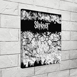 Холст квадратный Надпись Слипкнот Рок Группа ЧБ Slipknot, цвет: 3D-принт — фото 2
