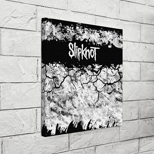 Картина квадратная Надпись Слипкнот Рок Группа ЧБ Slipknot / 3D-принт – фото 3