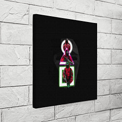 Холст квадратный ИГРА В КАЛЬМАРА ПЕРСОНАЖИ В МАСКАХ, цвет: 3D-принт — фото 2