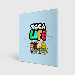 Холст квадратный Toca Life: Logo, цвет: 3D-принт