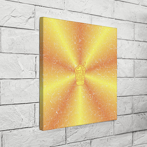 Картина квадратная Коктейль на фоне АПВ 10 2 6 14 / 3D-принт – фото 3