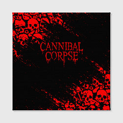 Холст квадратный CANNIBAL CORPSE КРАСНЫЕ ЧЕРЕПА, цвет: 3D-принт — фото 2