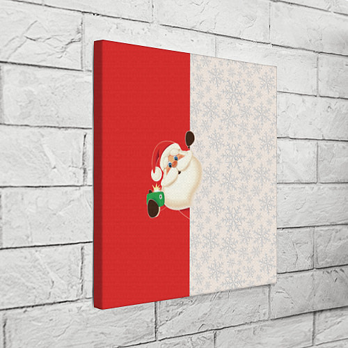 Картина квадратная Дед Мороз селфи / 3D-принт – фото 3