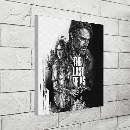 Картина квадратная THE LAST OF US ЧЁРНО БЕЛЫЙ / 3D-принт – фото 3