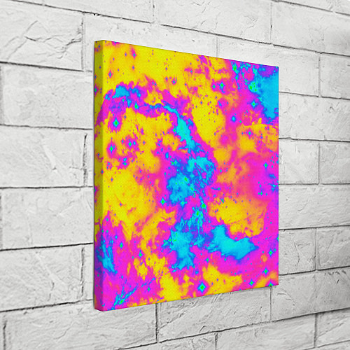 Картина квадратная Яркая абстракция космических красок / 3D-принт – фото 3