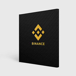 Холст квадратный БИНАНС ЛОГО CARBON BINANCE LOGO, цвет: 3D-принт